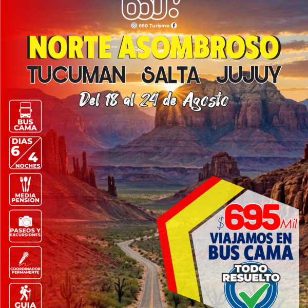 NORTE EN BUS CAMA AGOSTO🚍🌵🦙